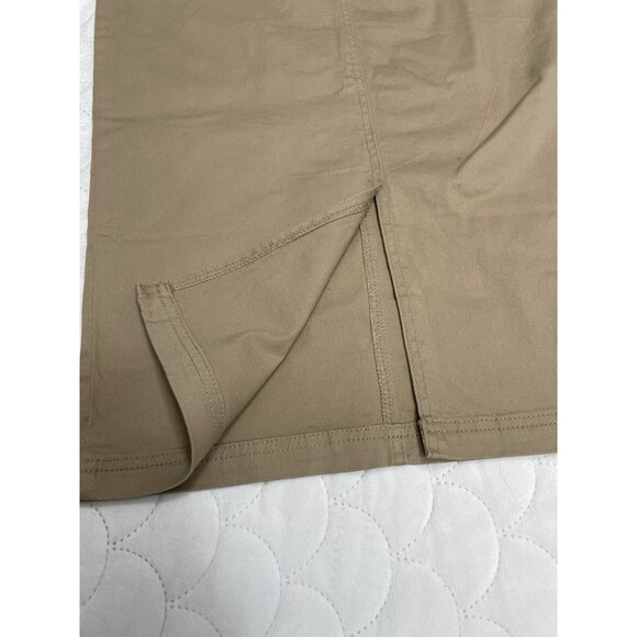 NOKI WOMEN'S Denim KHAKI SKIRT WITH POCKETS. 97%Cotton 3%lycra Sz 7 B20 - Picture 6 of 9